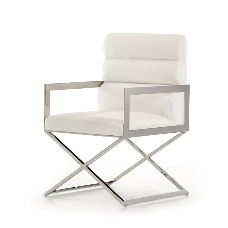 Capra Modern White Leatherette Dining Chair - original 4
