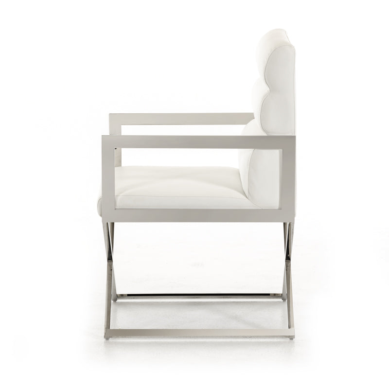 Capra Modern White Leatherette Dining Chair - original 2