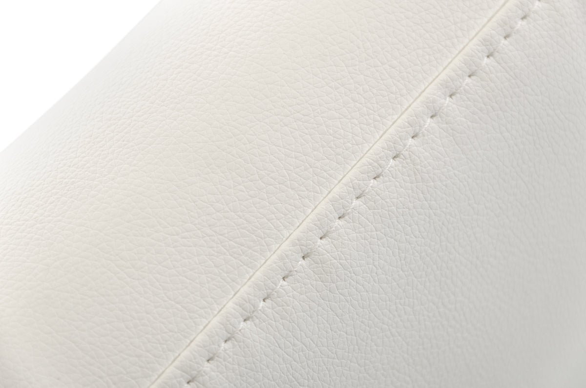 Capra Modern White Leatherette Dining Chair - original 3
