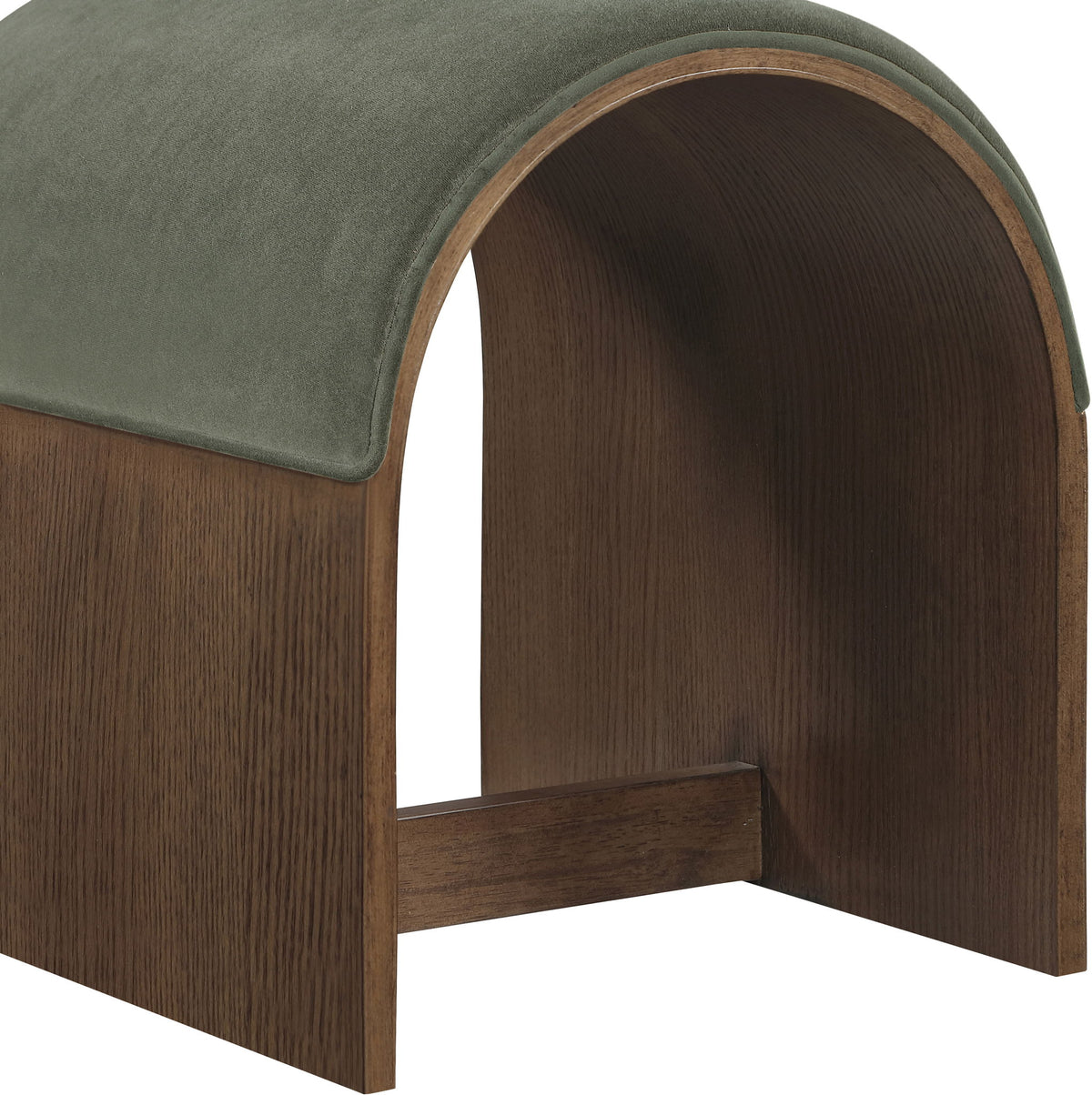 Sable - Velvet Performance Fabric Upholstered Bench