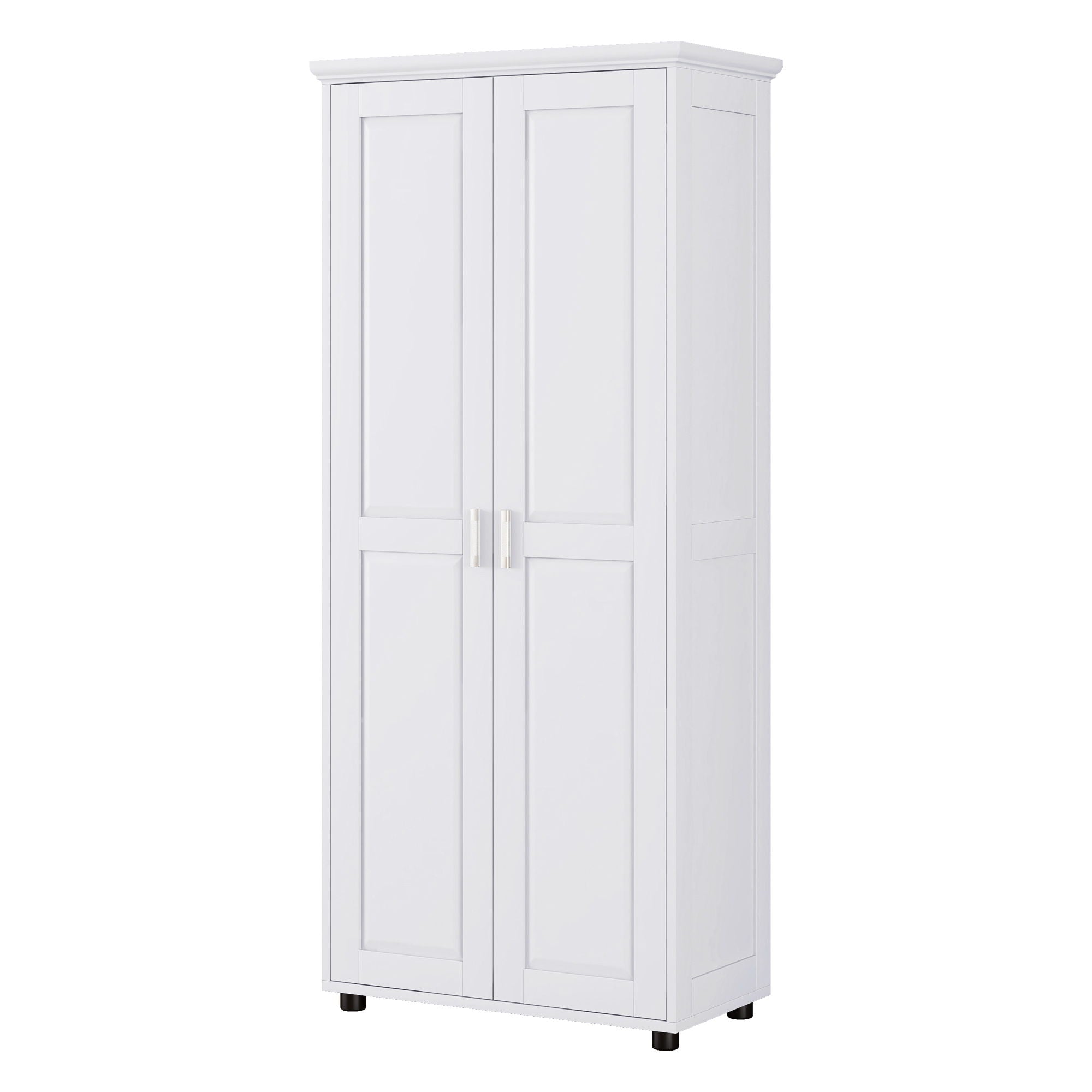 Storage Cabinet With Adjustable Shelves, 2 Doors, Rectangle Design For Bathroom