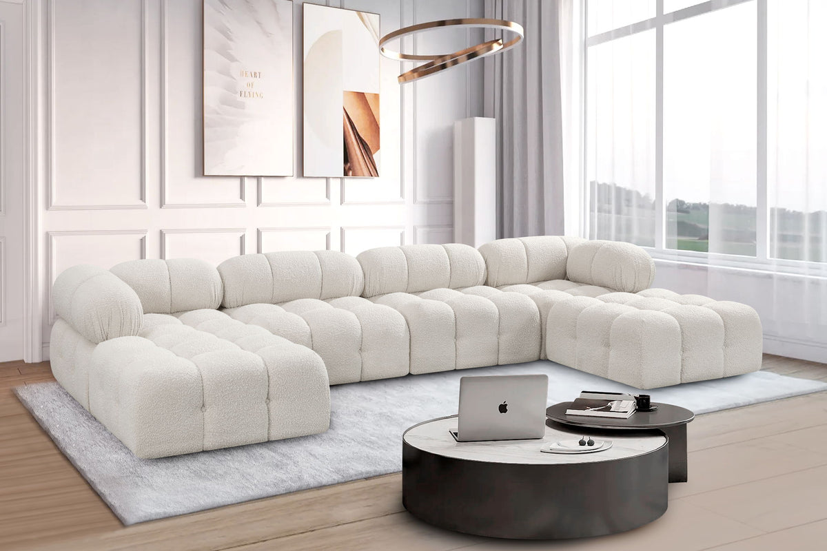 Ames - 6 Piece Fabric Modular U-Shaped Sectional