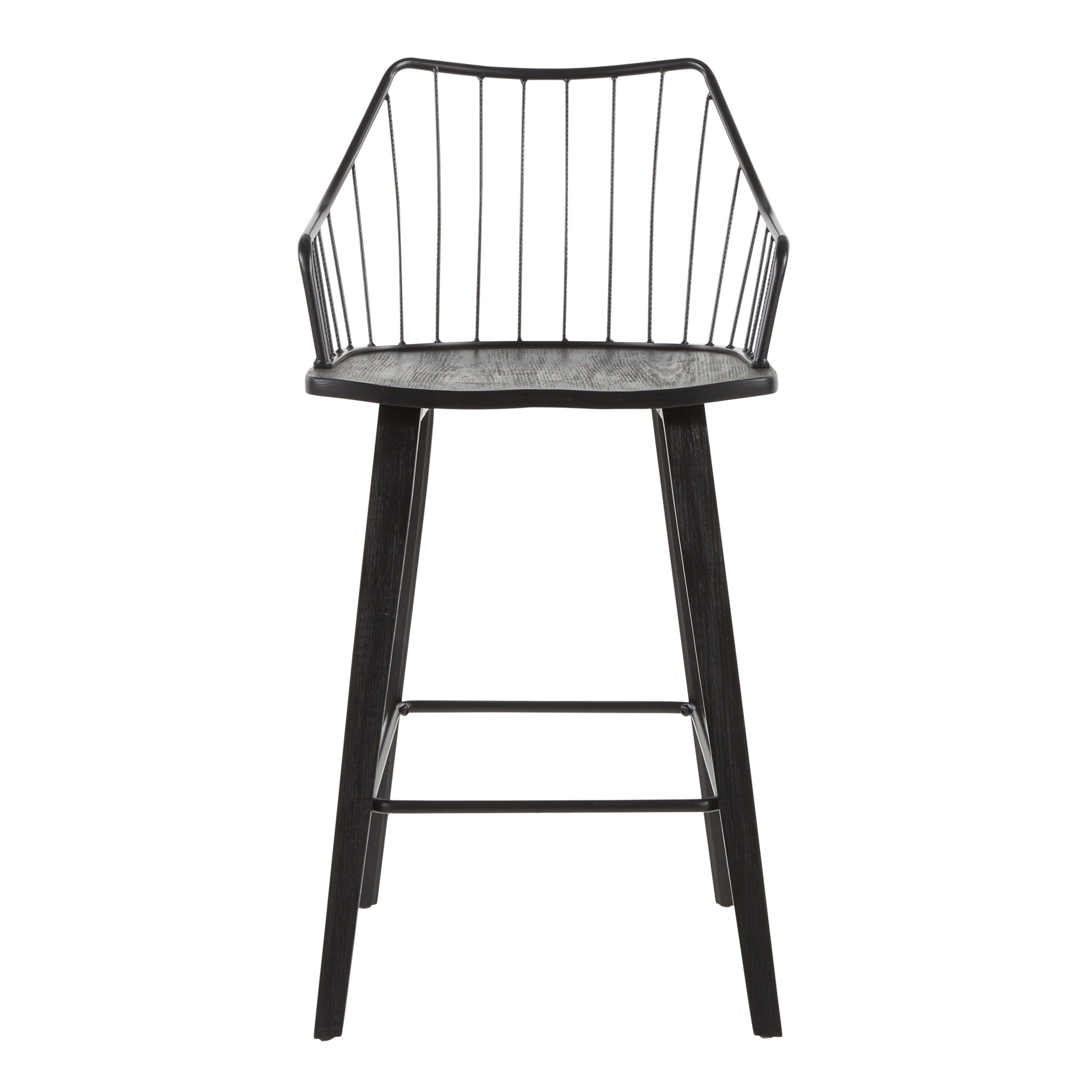 Winston - Farmhouse Counter Stool - Black