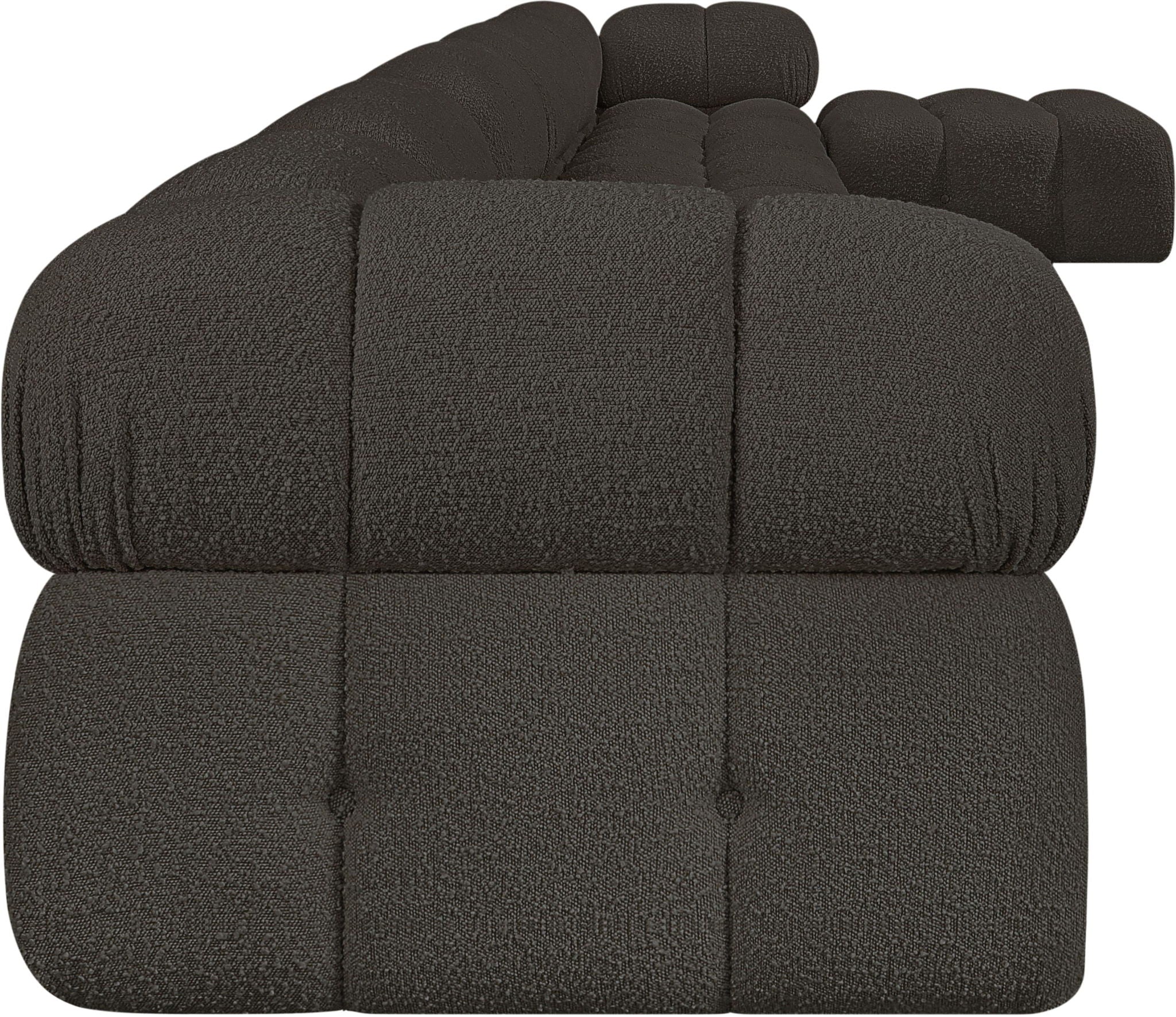Ames - 7 Piece Boucle Fabric Modular L-Shaped Sectional
