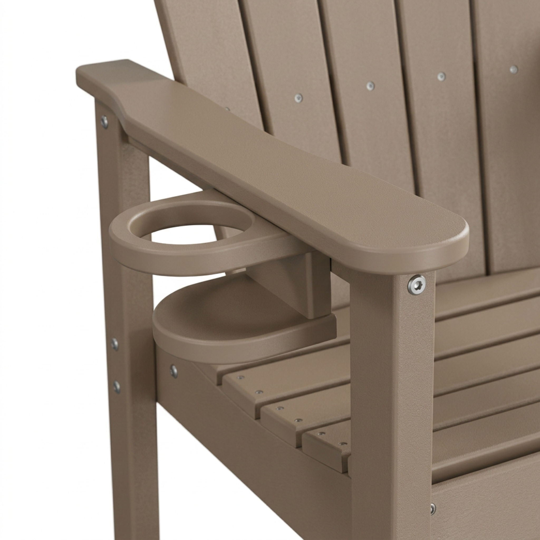 Bar Height Adirondack Chair With Cup Holder And Armrests