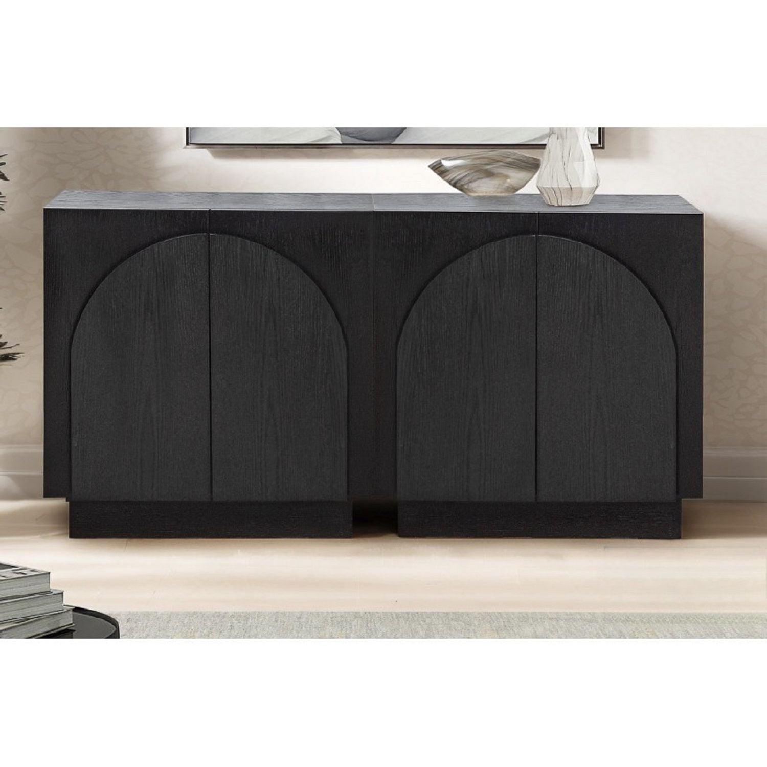 Modern Sideboard Buffet With Arched Cabinet Doors