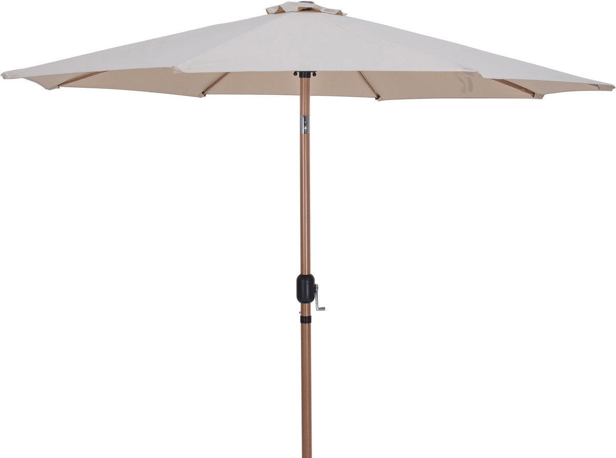Fiji - Aluminum Patio Umbrella With Round Black And Teak Base