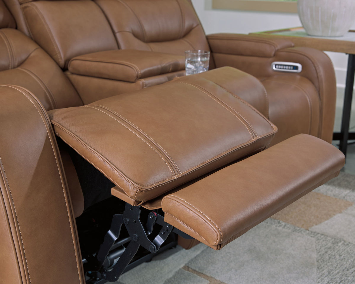Knightington - Power Reclining Loveseat With Audio Seating