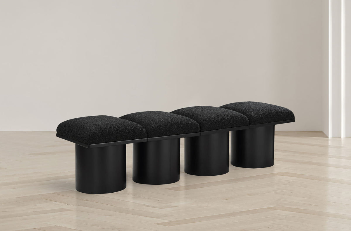 Pavilion - 4 Piece Modular Bench With Black Base