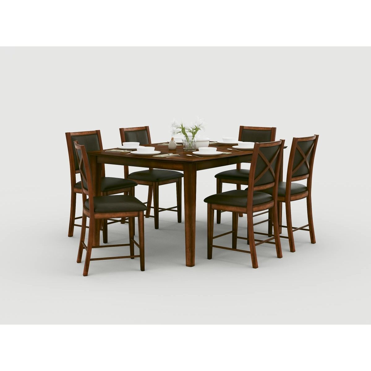 Verona - Counter Height Chair (Set of 2) - Dark Brown