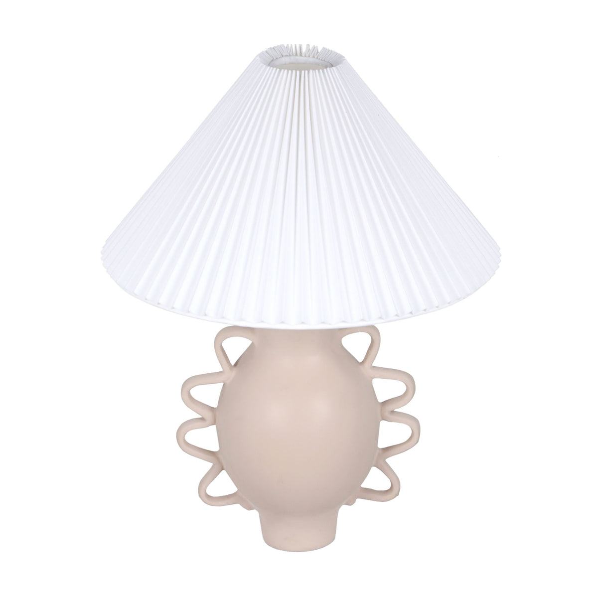 Hazza - Pleated Table Lamp - Cream