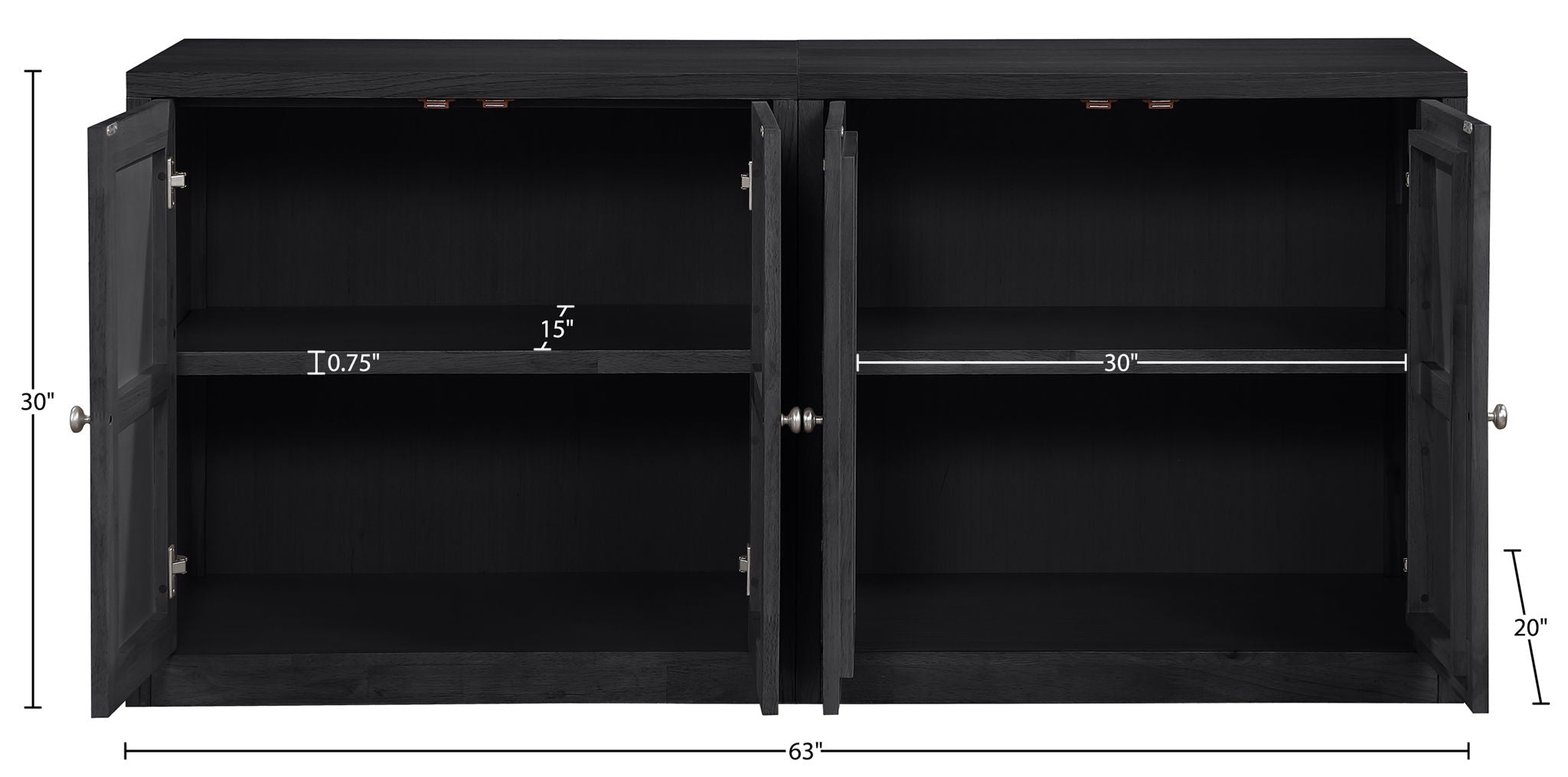 Vero - Solid Wood And Oak Venee Sideboard/Buffet