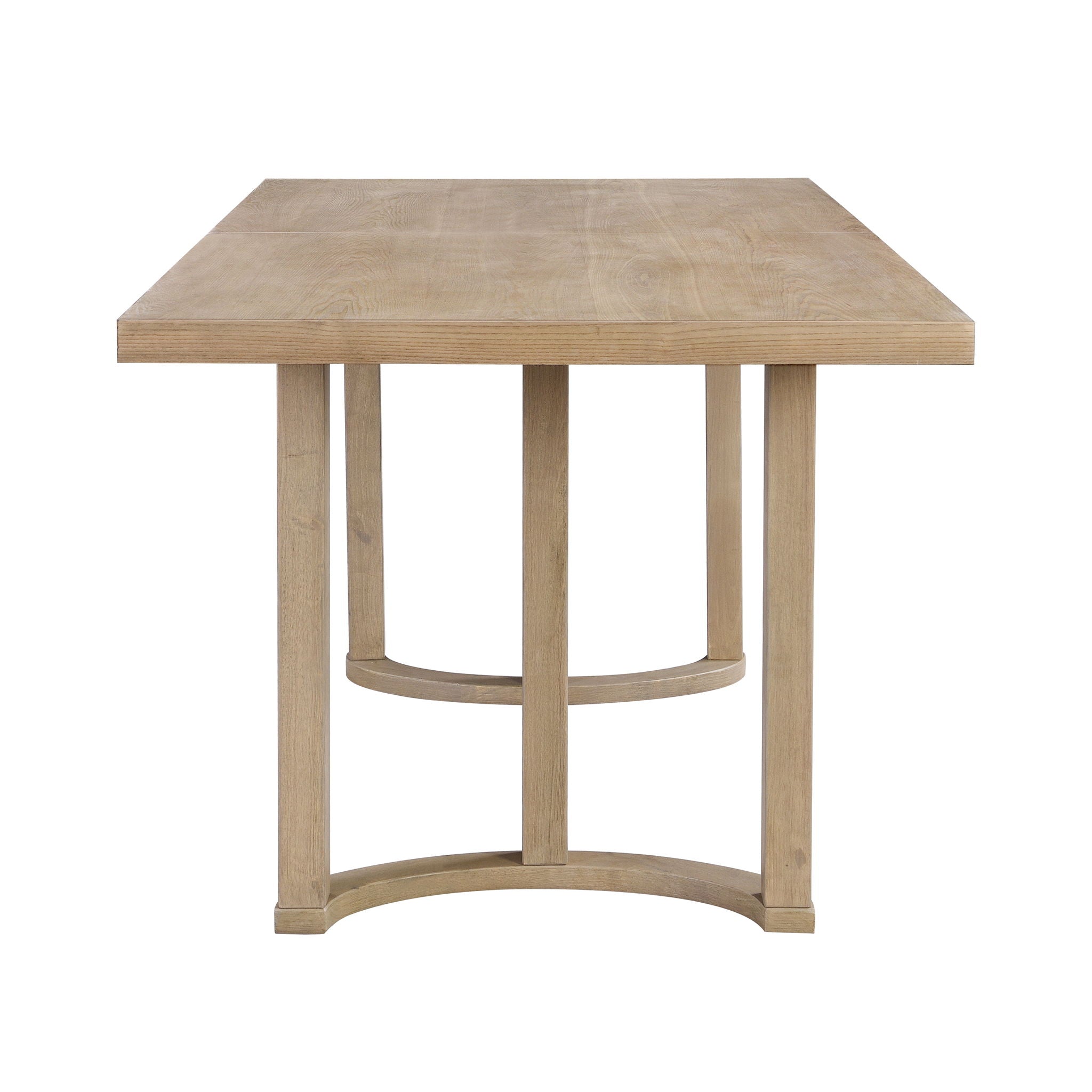 Contemporary 69 Inches Dining Table With U Shaped Trestle Base - Light Ash