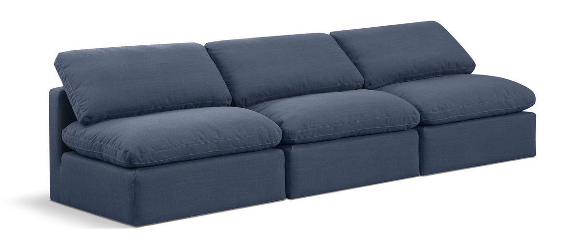 Indulge - Linen 3 Seat Modular Armless Sofa