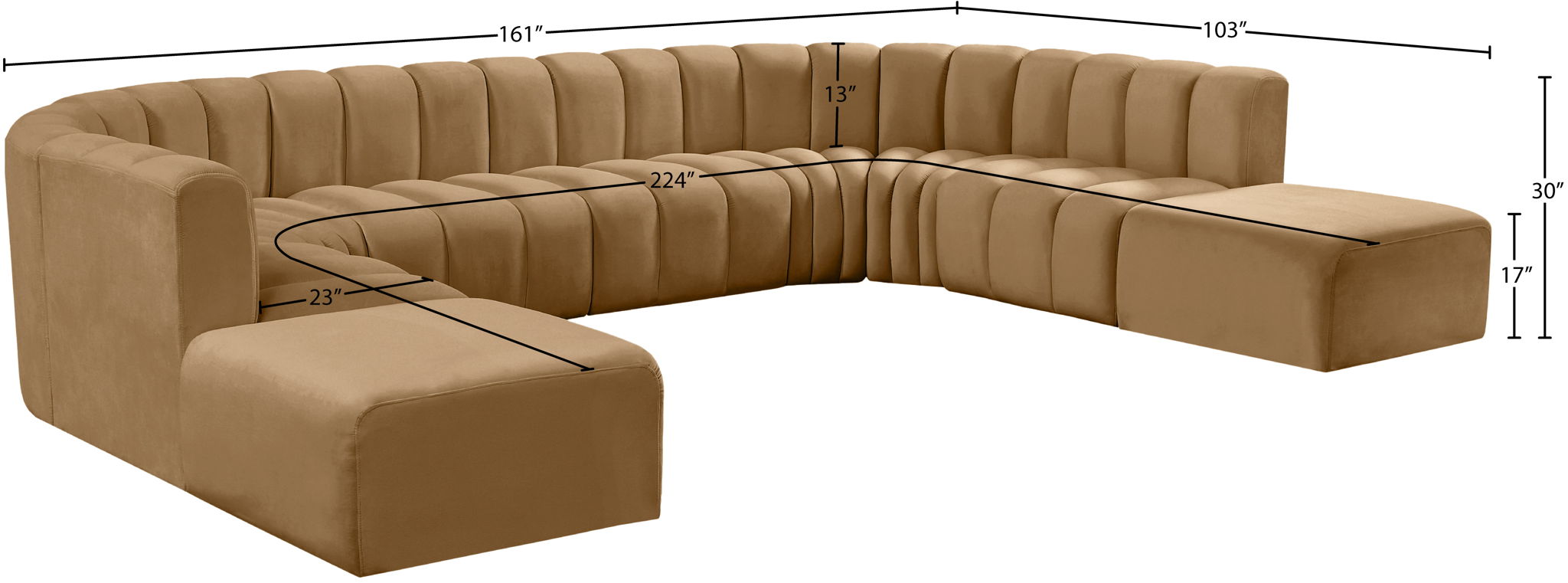 Arc - Velvet Modular Sectional