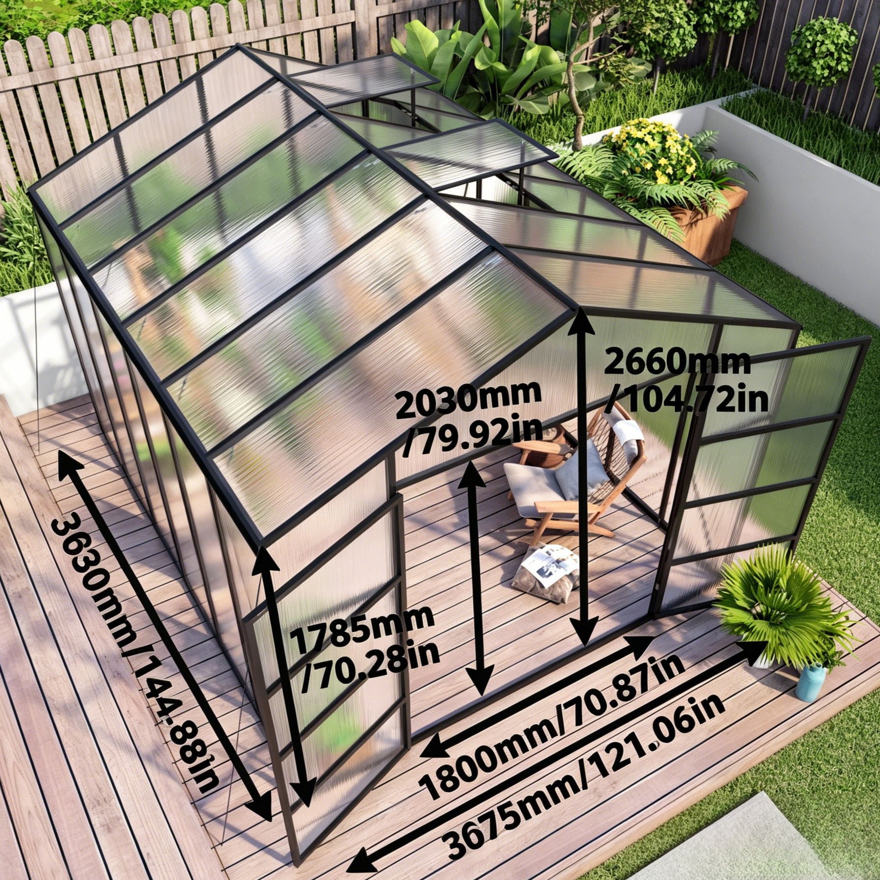 Gain Height Windproof house All Season Outdoor Garden Shelter