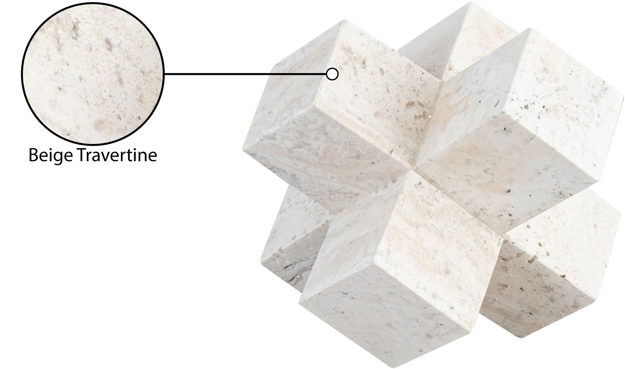 Jack - Travertine Decorative Object - Natural