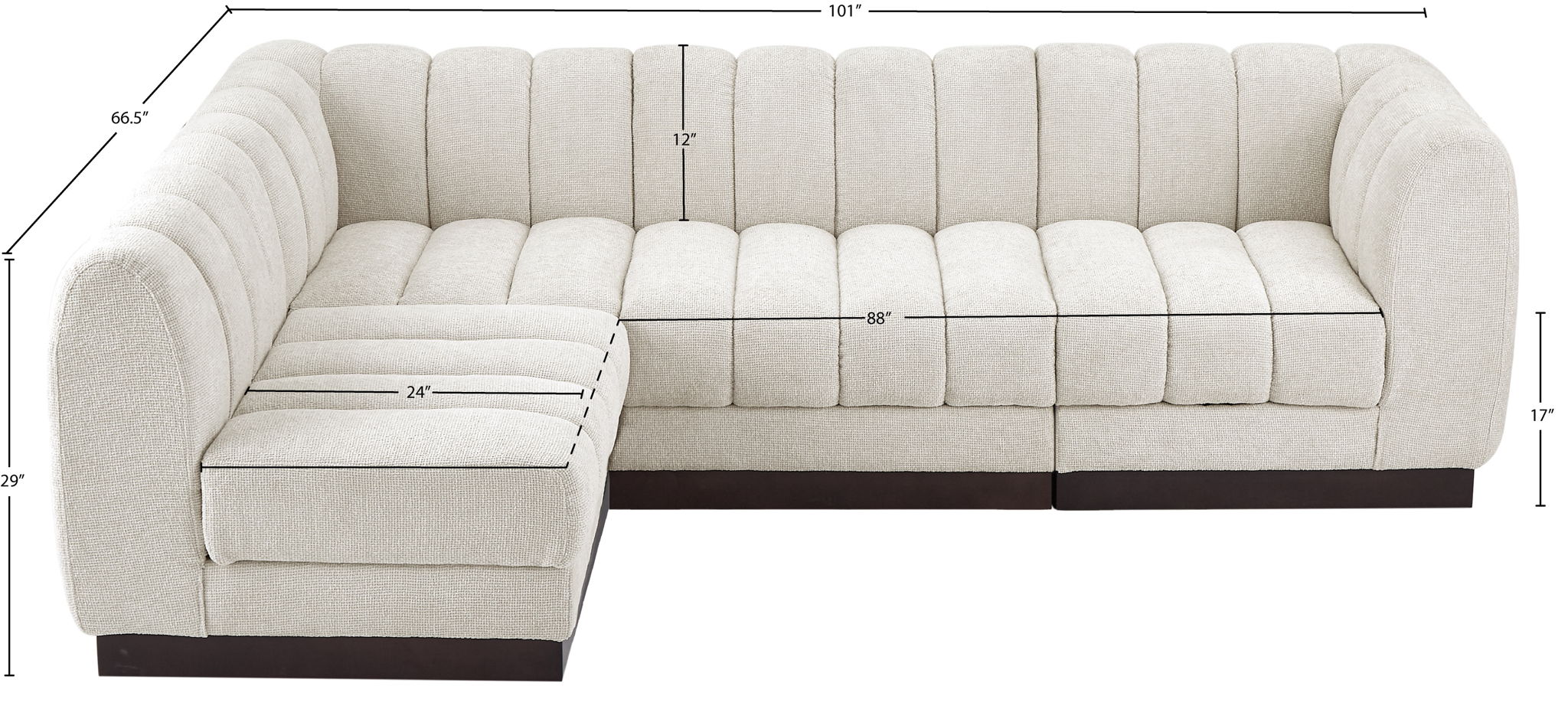 Quinn - 4 Piece Modular Sectional