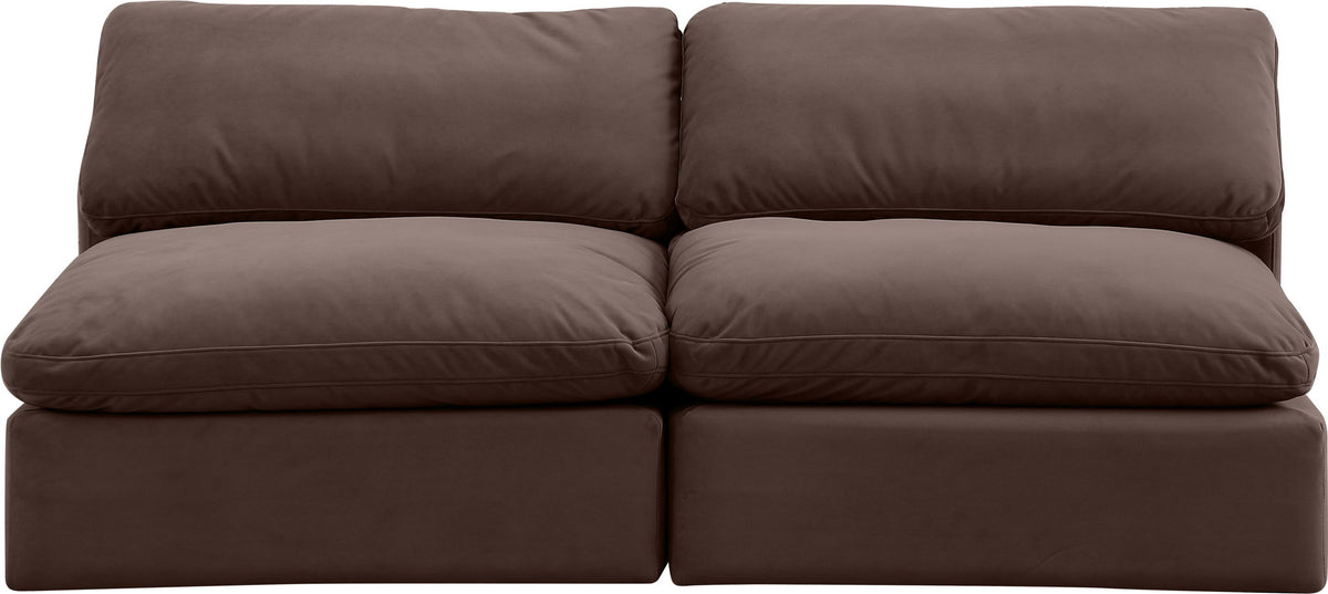 Comfy - Velvet Modular Armless Sofa 2 Seats