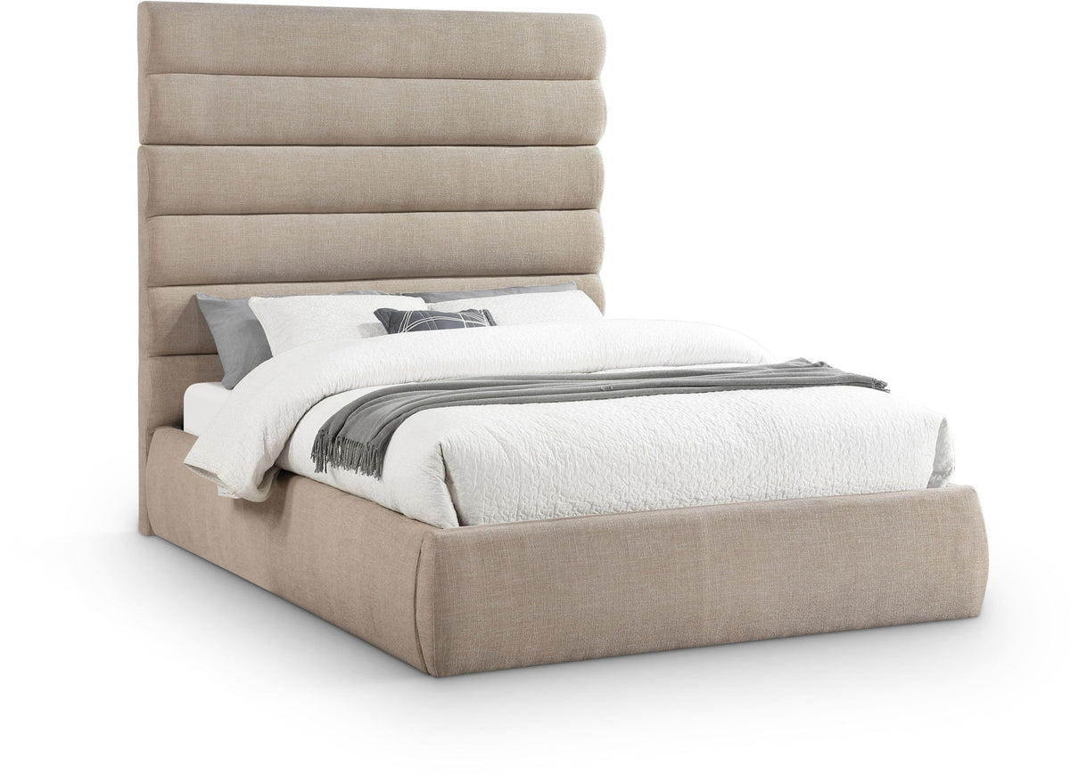 Adam - Linen Fabric Bed With 70.5" Headboard
