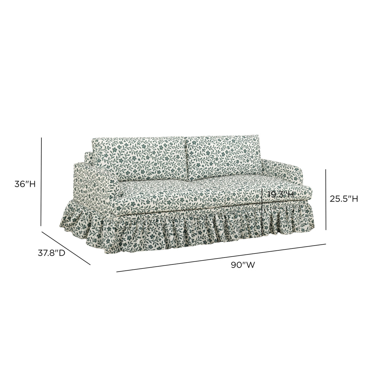 Gertrude - Performance Linen Weave Sofa - Floral