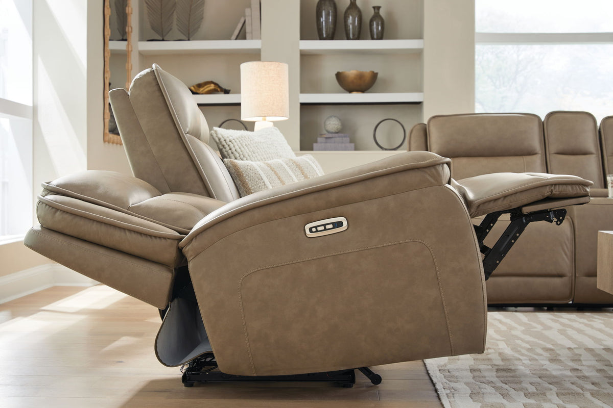 Glencroft - Power Reclining Sofa With Adjustable Headrest - Sahara