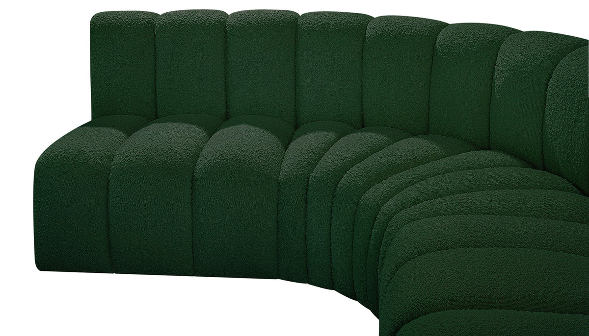 Arc - Boucle Fabric 8 Piece U-Shaped Modular Sofa