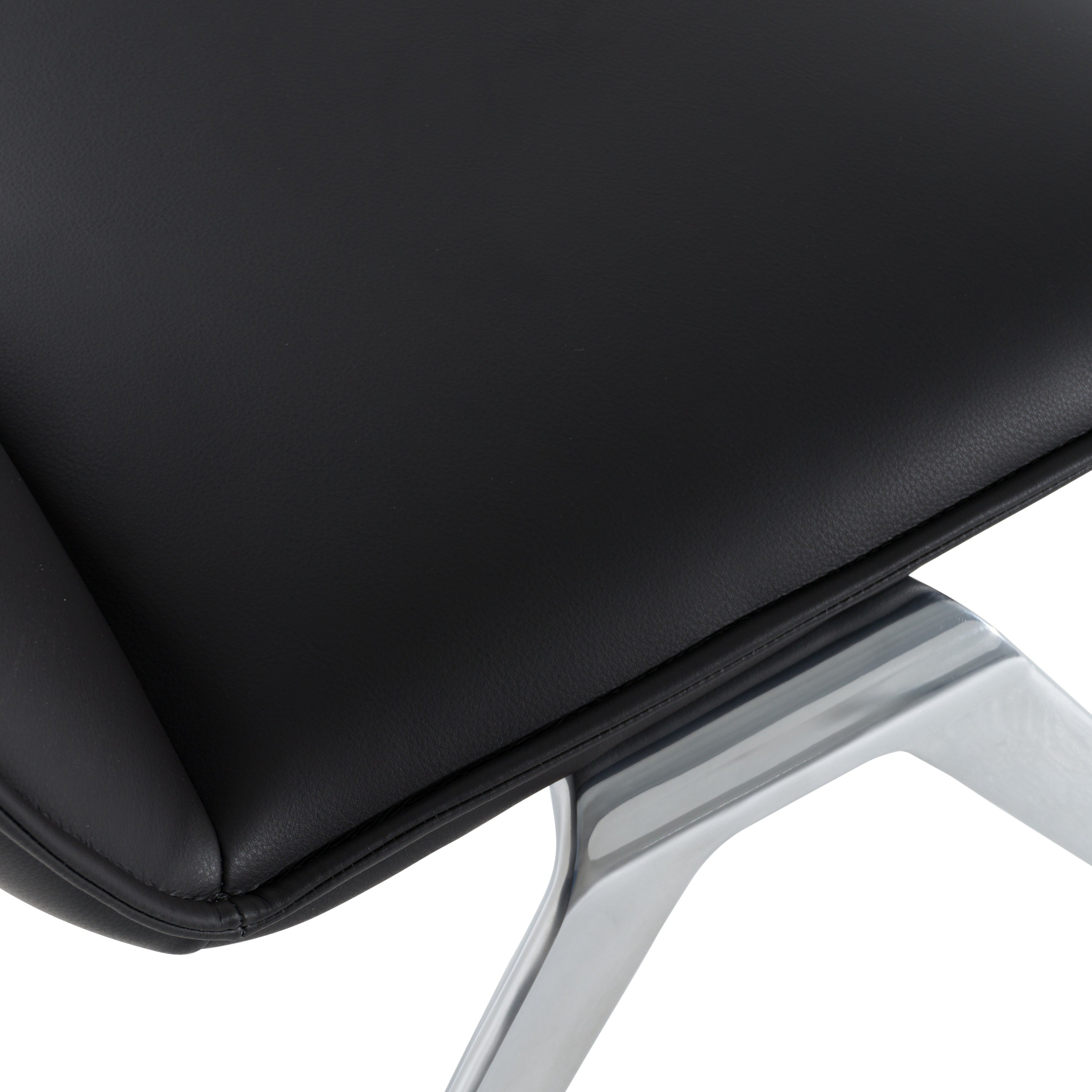 Modrest Cedric - Modern Black Vegan Leather Accent Chair