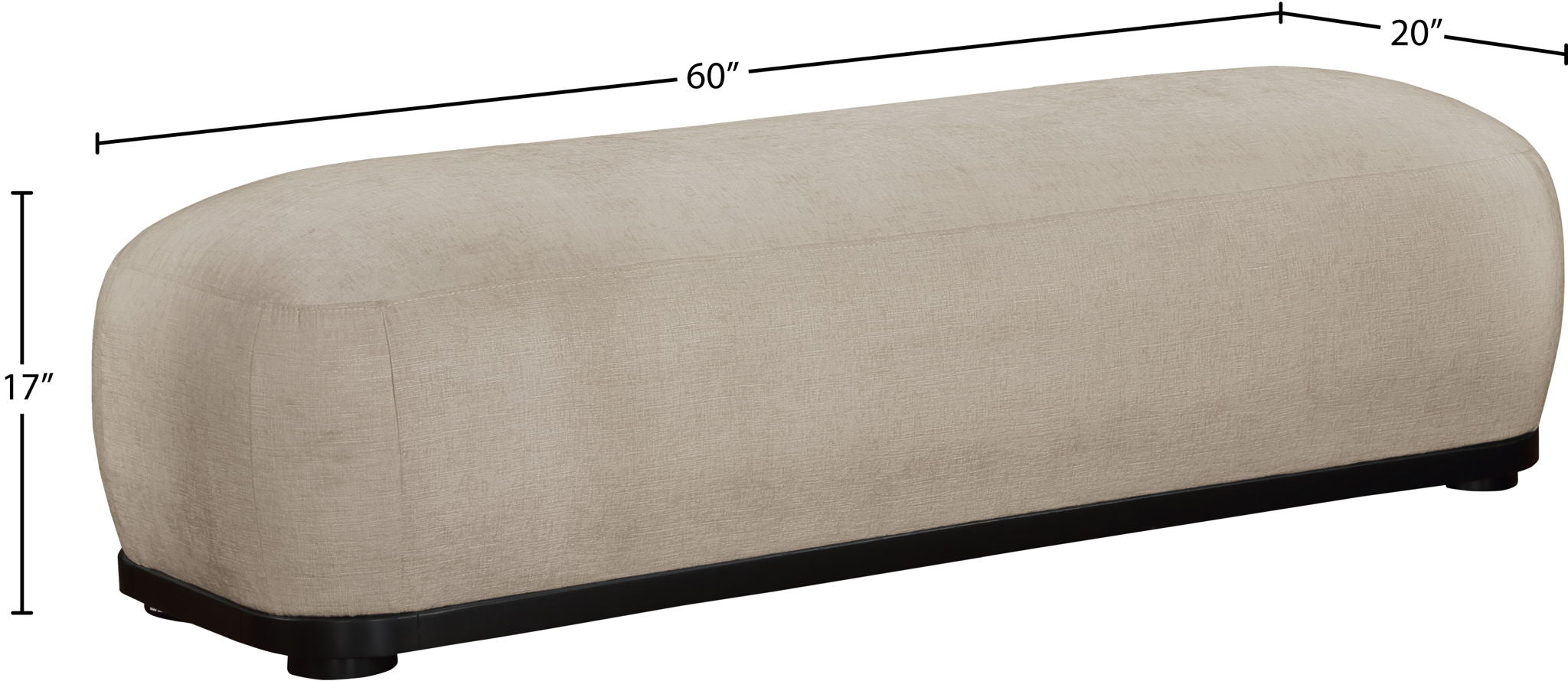 Calum - Bench - Black Frame