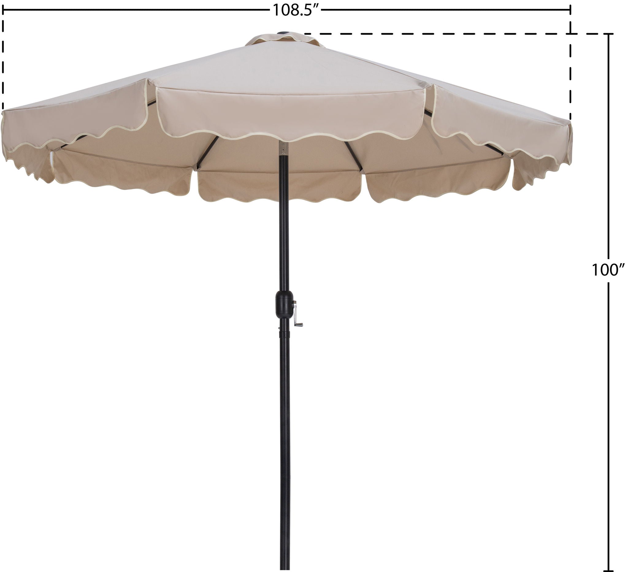 Amalfi - Patio Umbrella - Black Pole