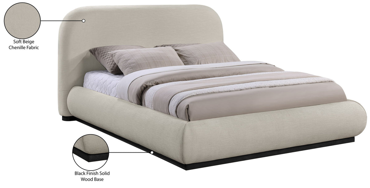 Vaughn - Chenille Bed With Black Base
