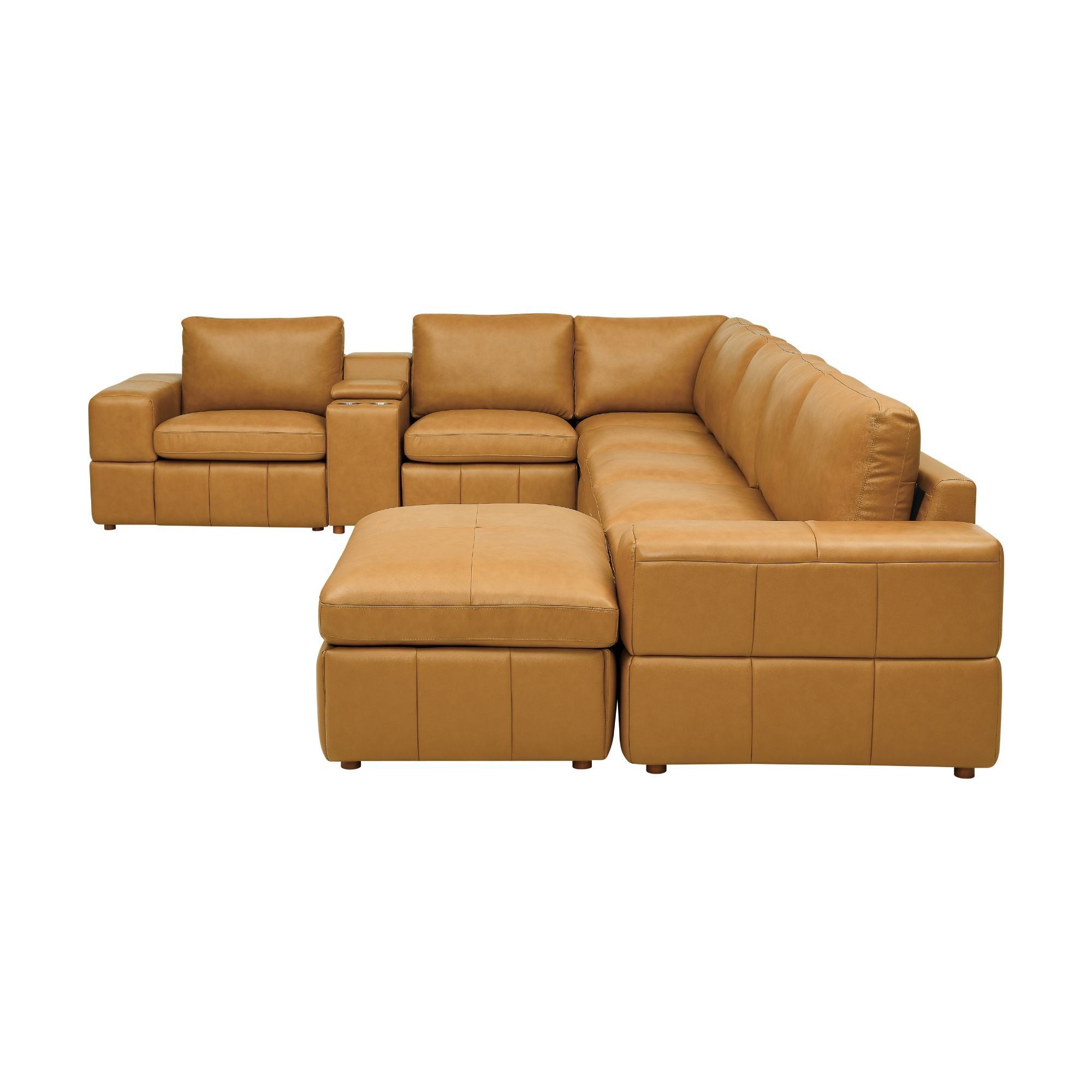 Modular Sectional With Large Square Arms, Custom Configuration