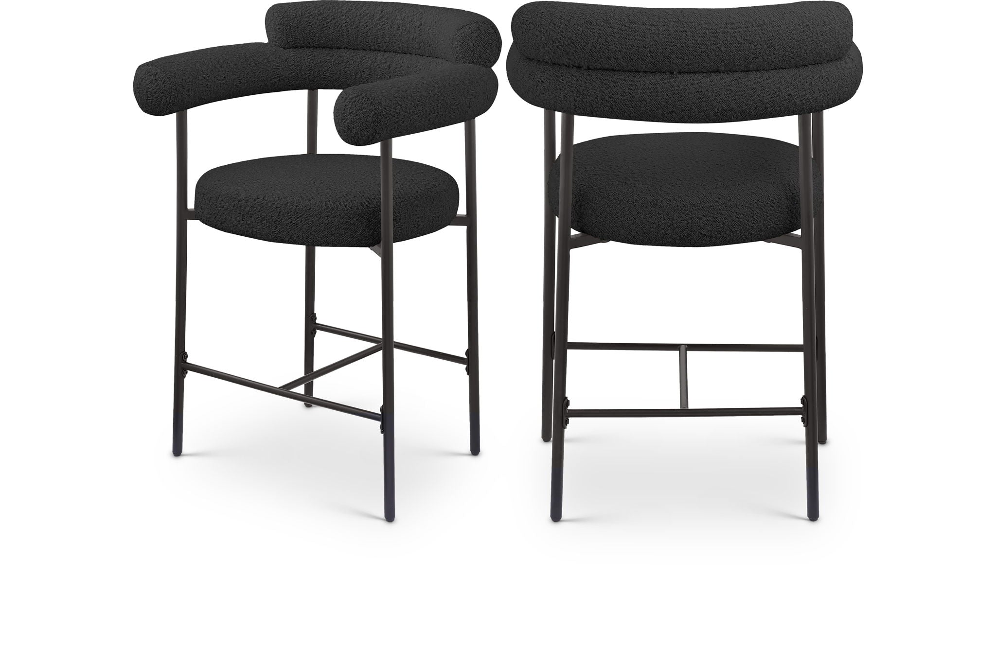 Blake - Counter Stool With Black Base (Set of 2)