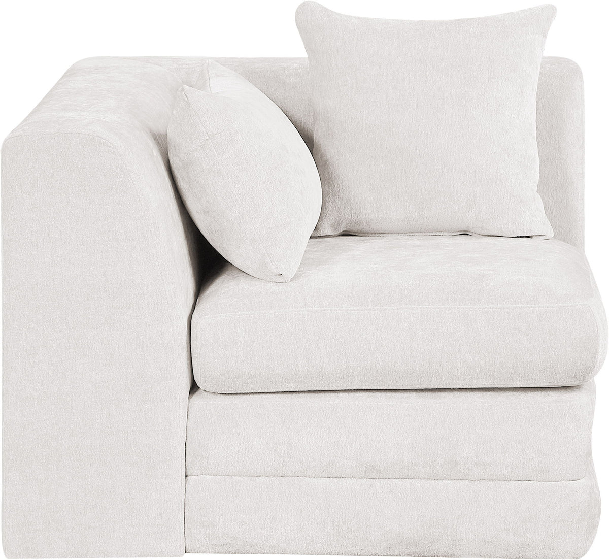 Stellar - Chenille Fabric Upholstered Modular Corner Chair