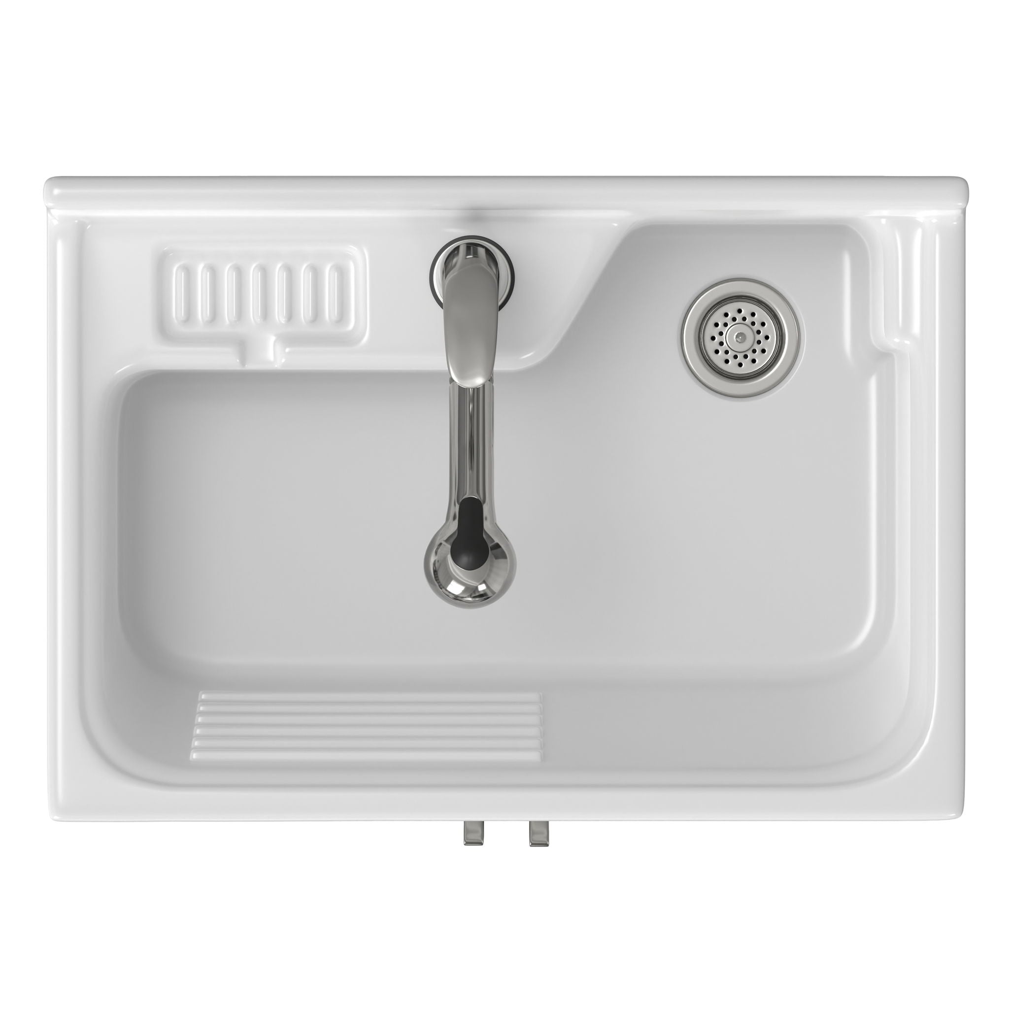 Kyle - Laundry Utility Sink And Cabinet - White