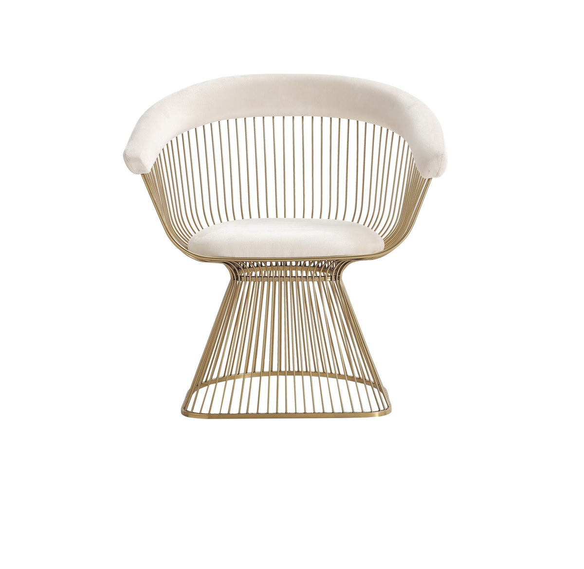 Chandler - Modern Beige Velvet & Gold Dining Chair