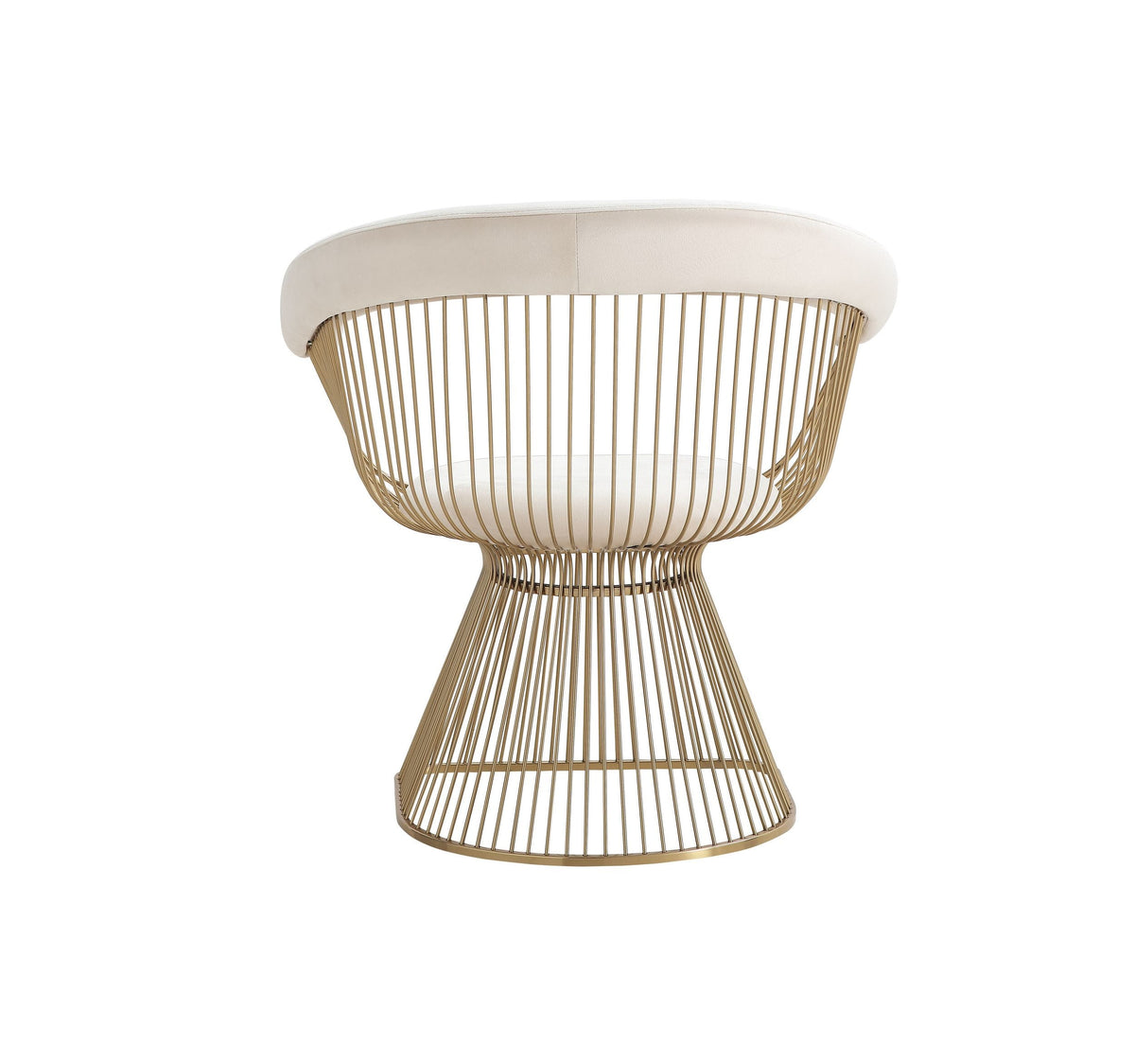 Chandler - Modern Beige Velvet & Gold Dining Chair