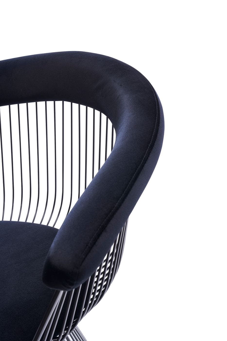 Chandler - Modern Black Velvet & Black Stainless Steel Dining Chair