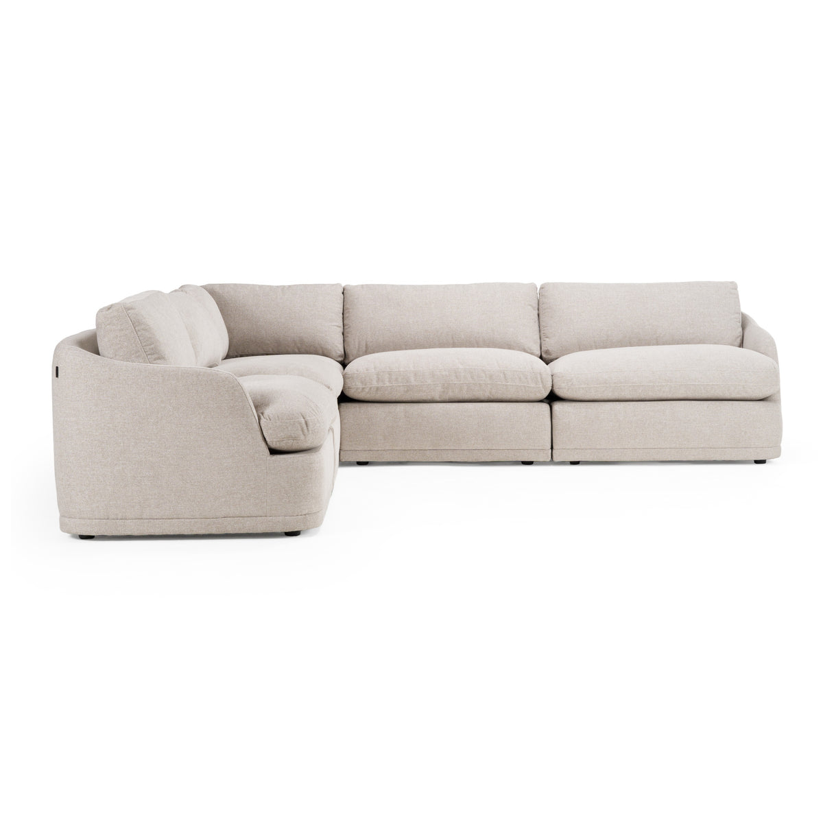 Chantry - Modern Grey Sand Fabric Sectional Sofa