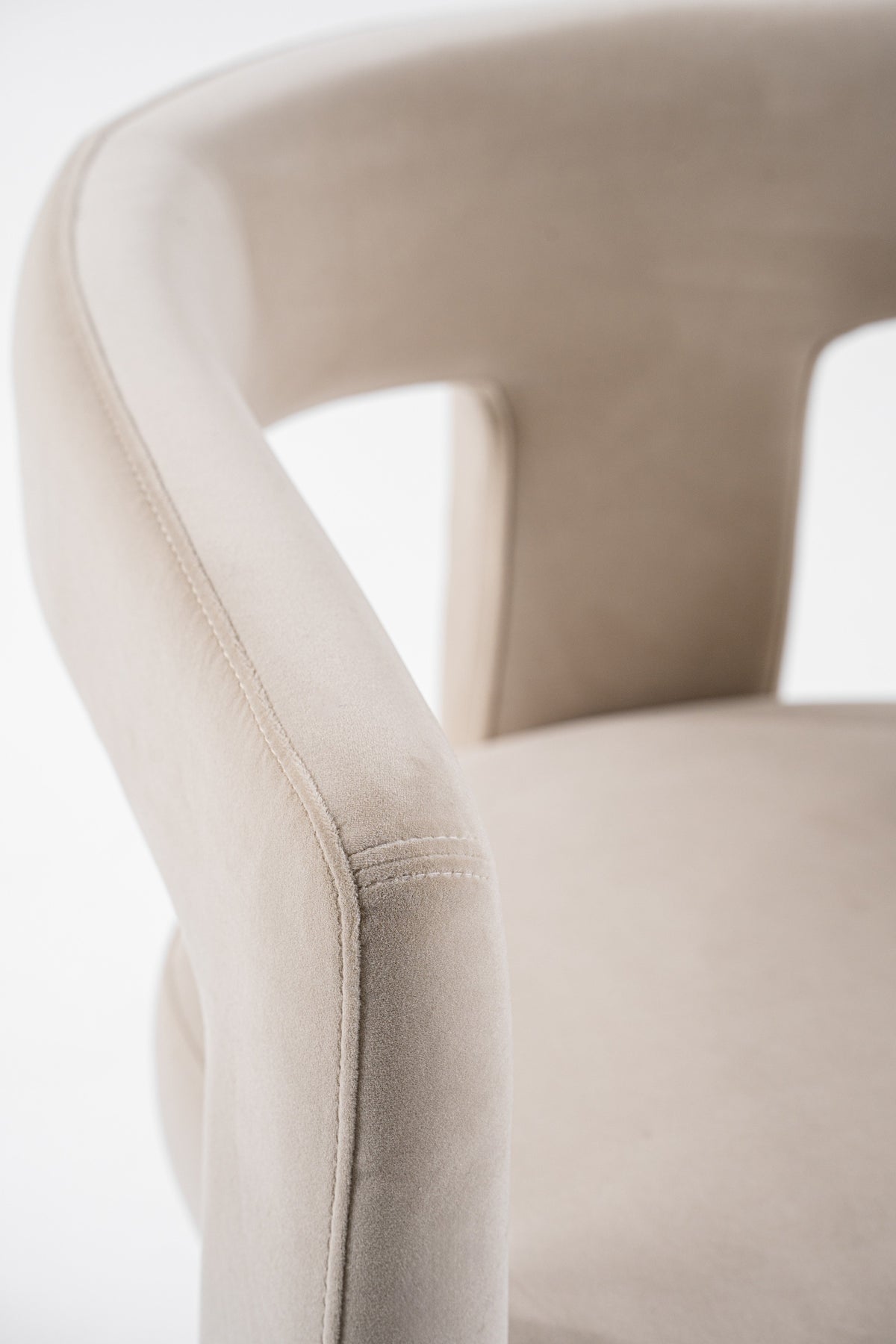 Cherish - Modern Beige Fabric Dining Chair