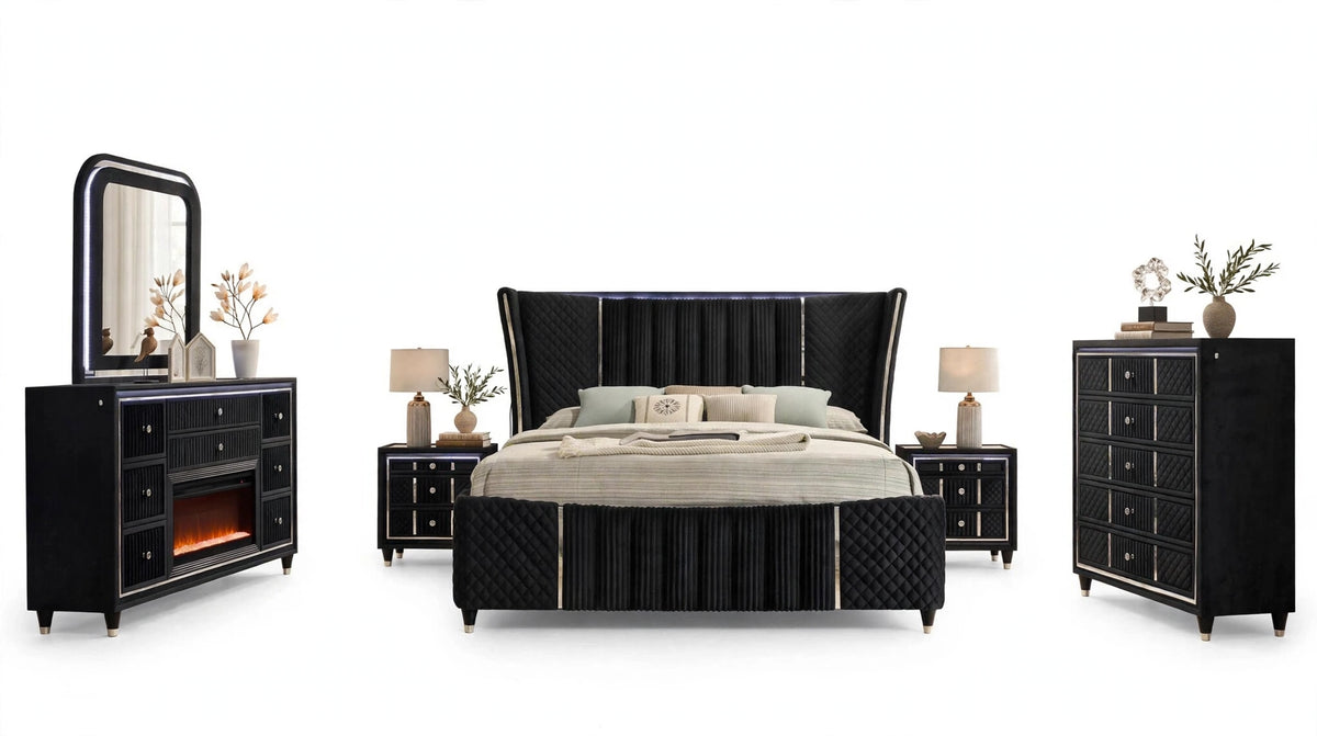 Elodie Grey Bedroom Set