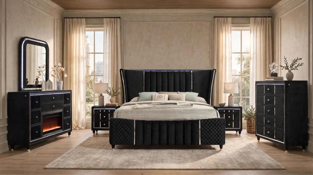 Elodie Grey Bedroom Set - Original