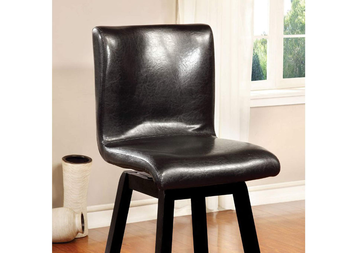Hurley Black Counter Height Chair, Set of 2