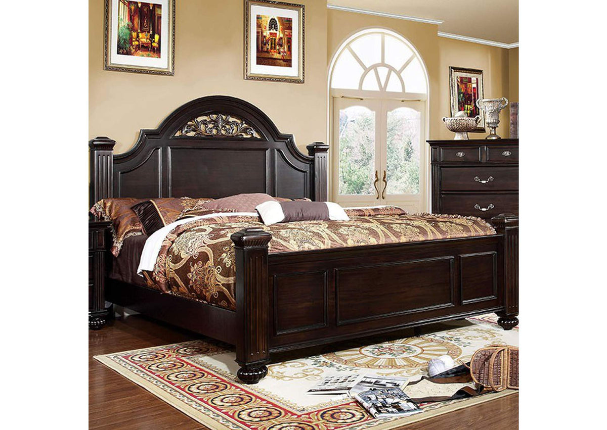 Syracuse Dark Walnut 4-Piece Queen Bedroom Set