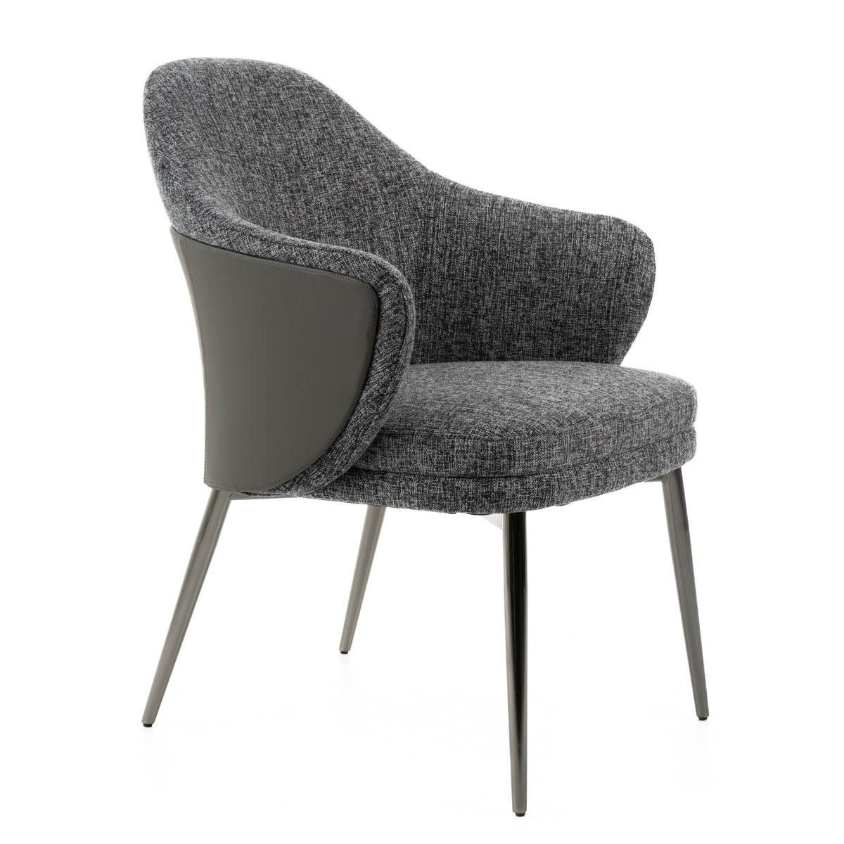 Cora - Modern Grey Fabric & Leatherette Dining Chair