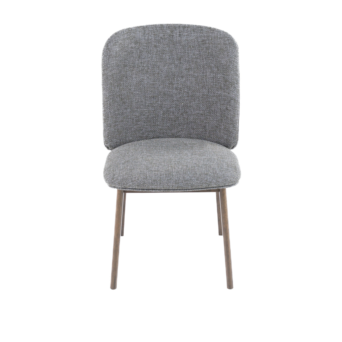 Costello - Mid-Century Modern Grey Fabric + Wenge Dining Chair (Set of 2)
