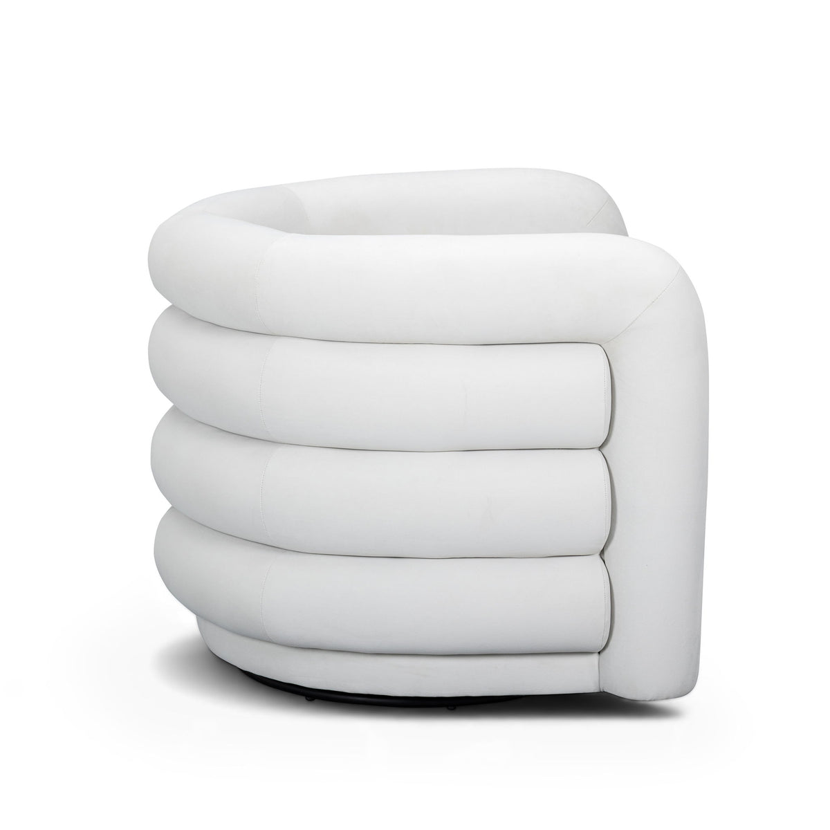 Curves - Velvet Swivel Accent Chair