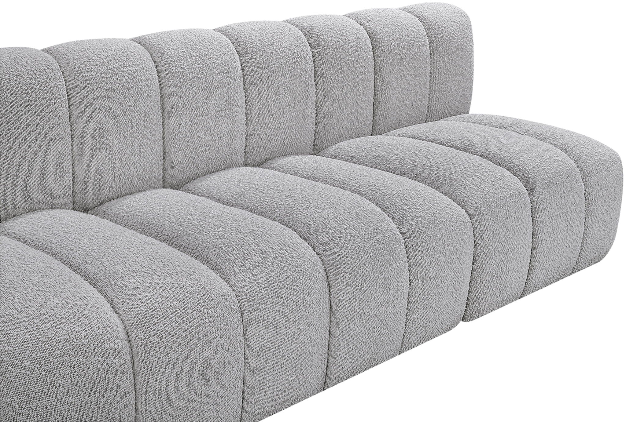 Arc - Boucle Fabric 3 Seats Modular Sofa