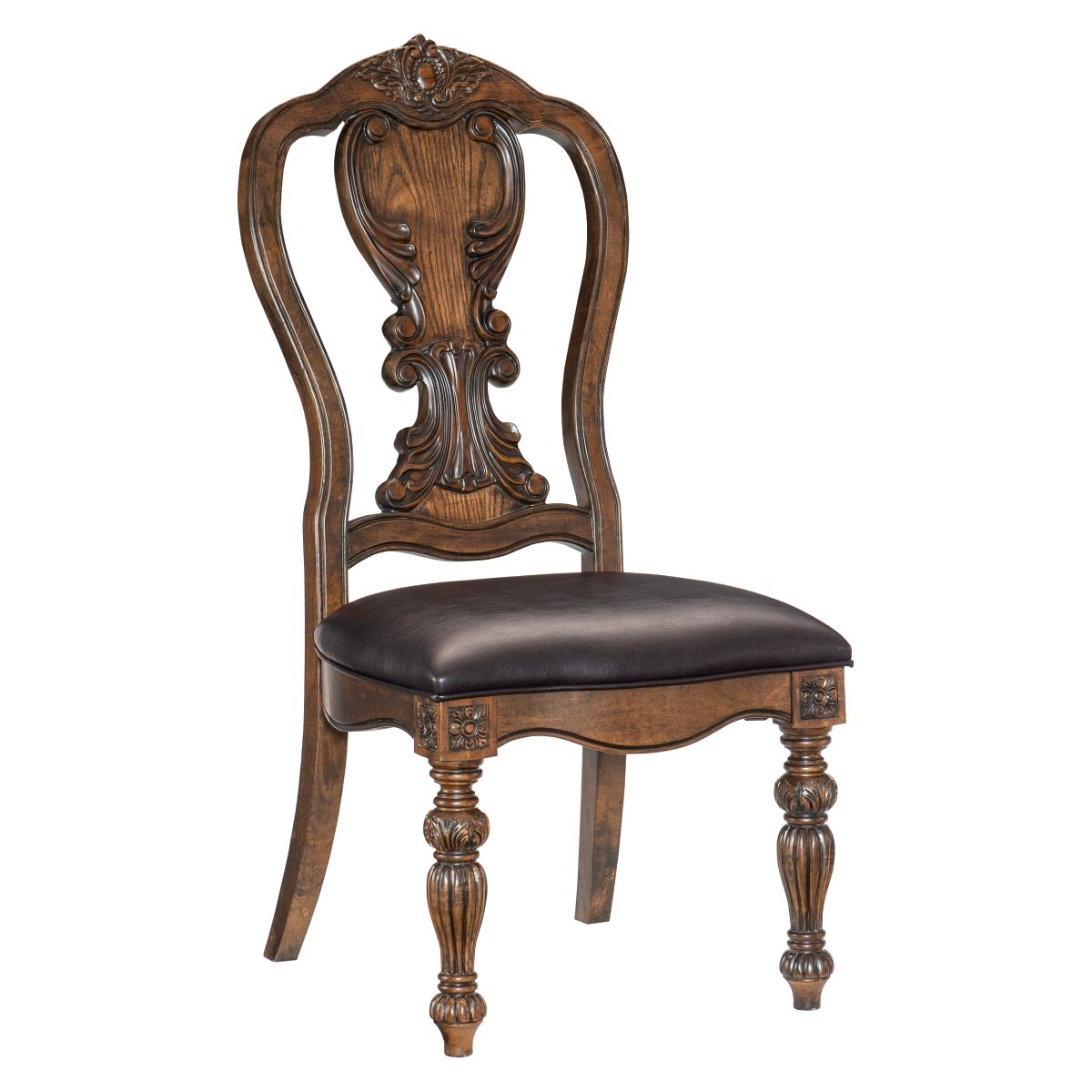 Bergen - 5 Piece Dining Room Set (Table & 4 Side Chairs) - Oak