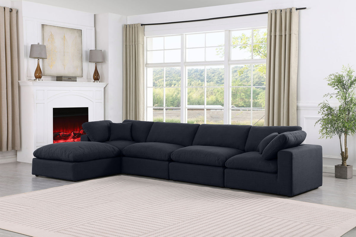 Comfy - 5 Piece Linen Modular Sectional With Chaise